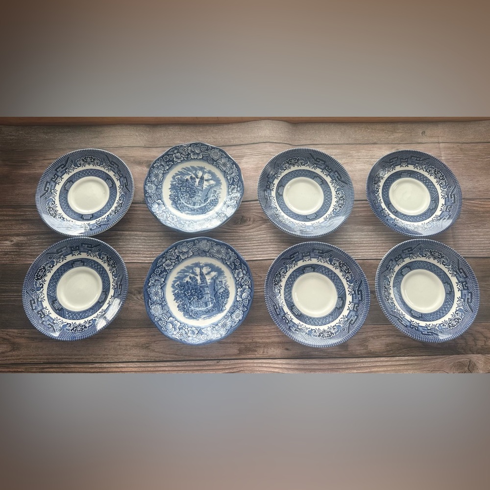 Churchill England Saucer Plates — set of 8.